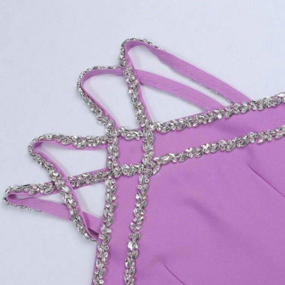 Stunning PURPLE Asymmetric Cocktail Dress 😍 | Size: M - Picture 9 of 10